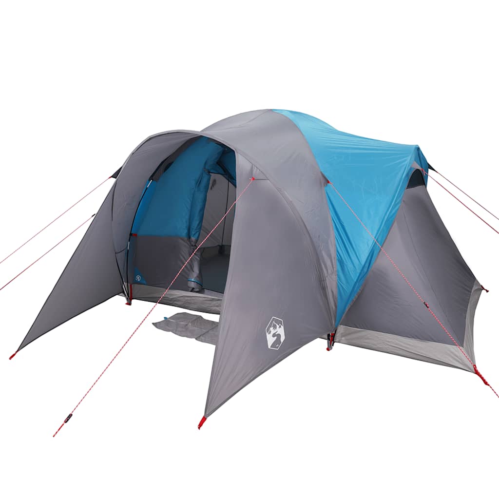 Tenda familiar em cúpula para 6 pessoas impermeável azul