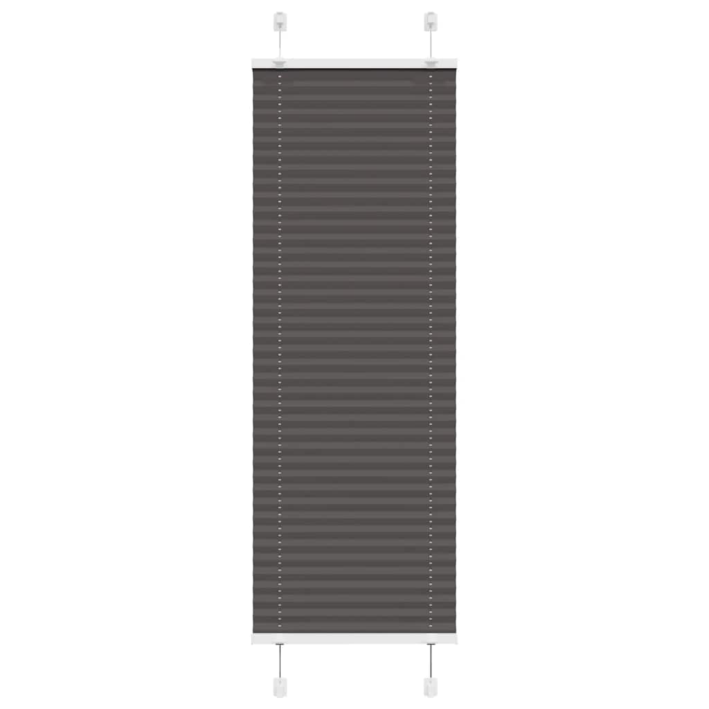 Preto plissada cega 40x150 cm largura tecido 39,4 cm poliéster