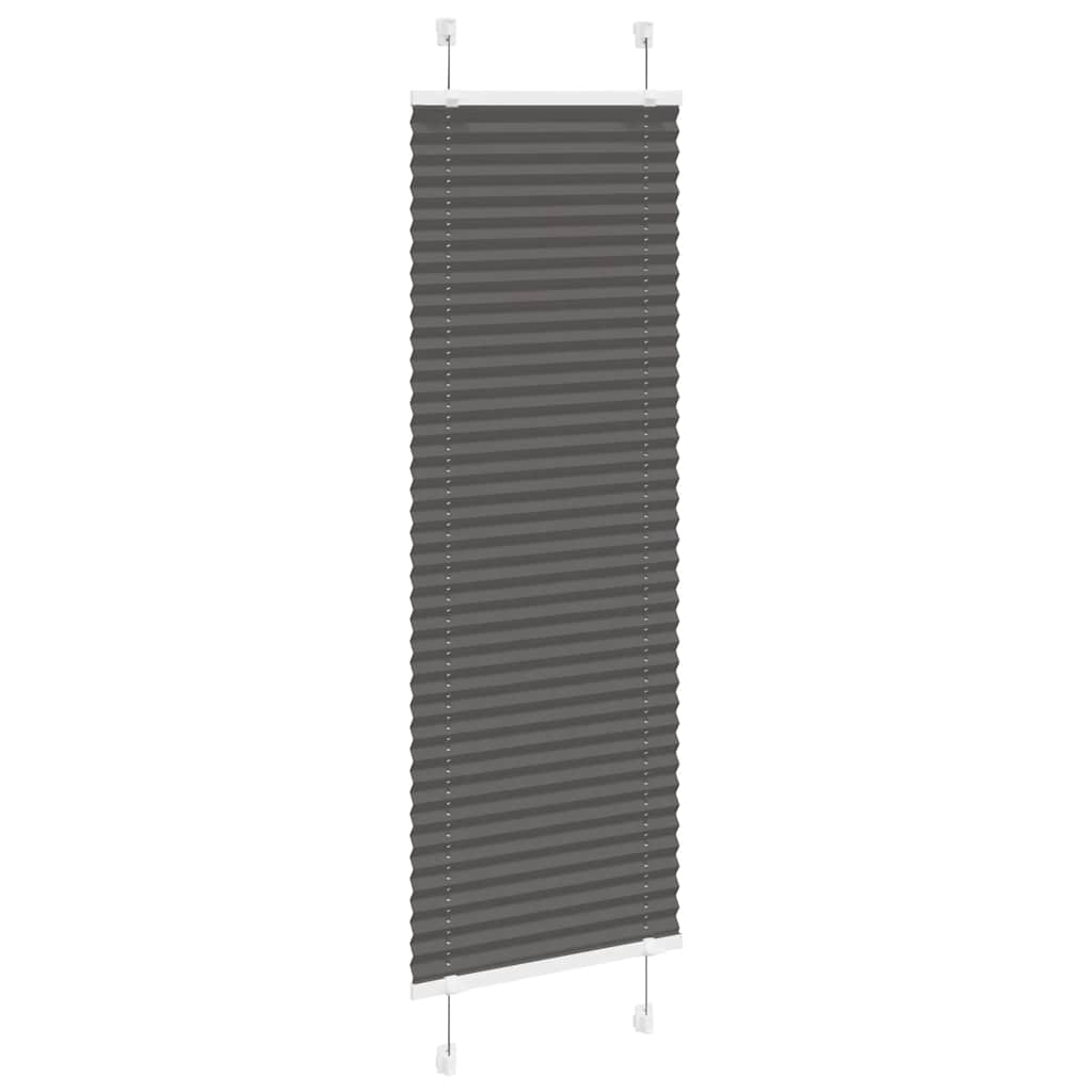 Preto plissada cega 40x150 cm largura tecido 39,4 cm poliéster