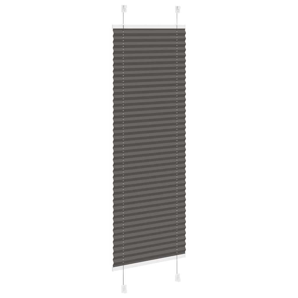 Preto plissada cega 40x150 cm largura tecido 39,4 cm poliéster