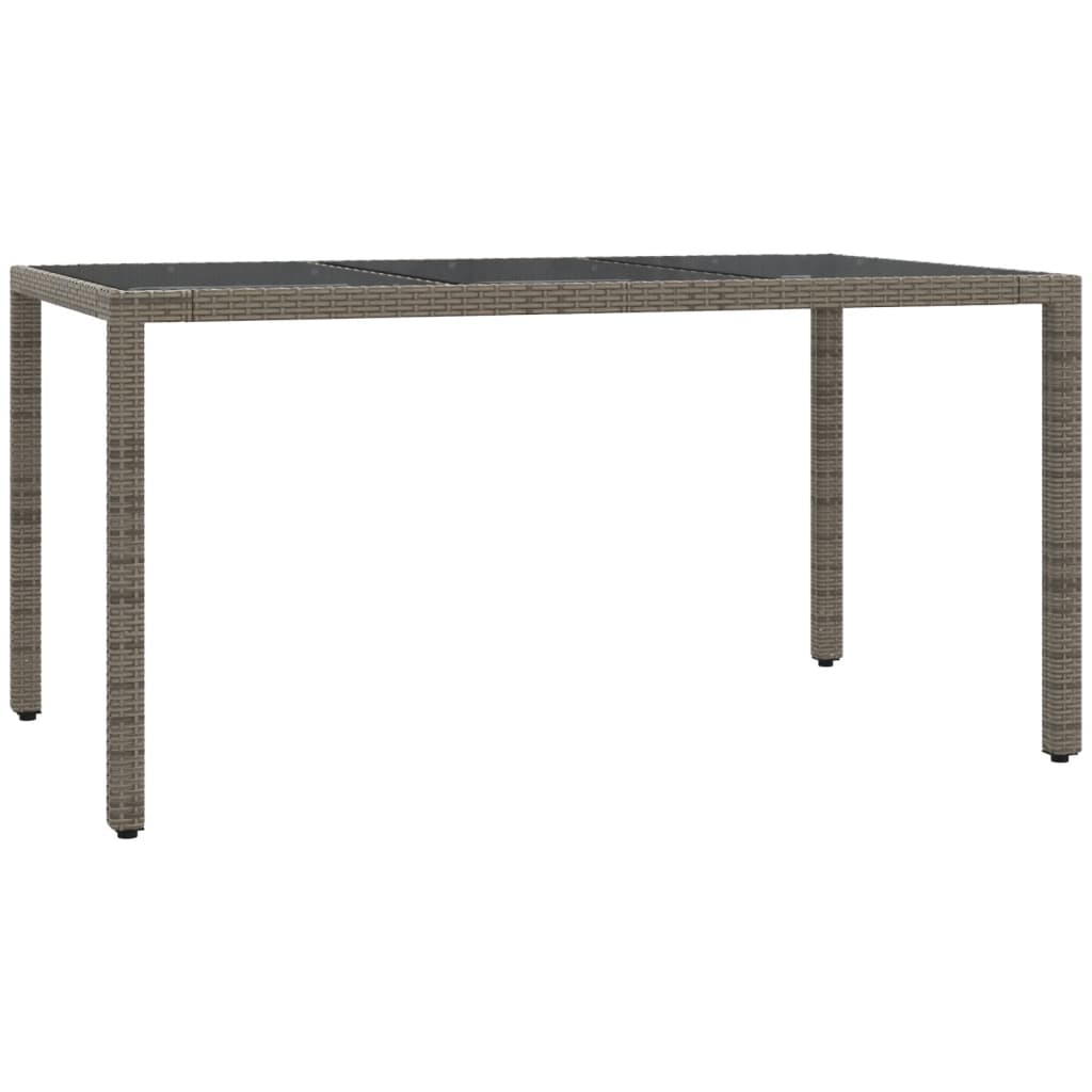 7 Pcs conjunto de jantar p/ jardim c/ almofadões vime PE cinza