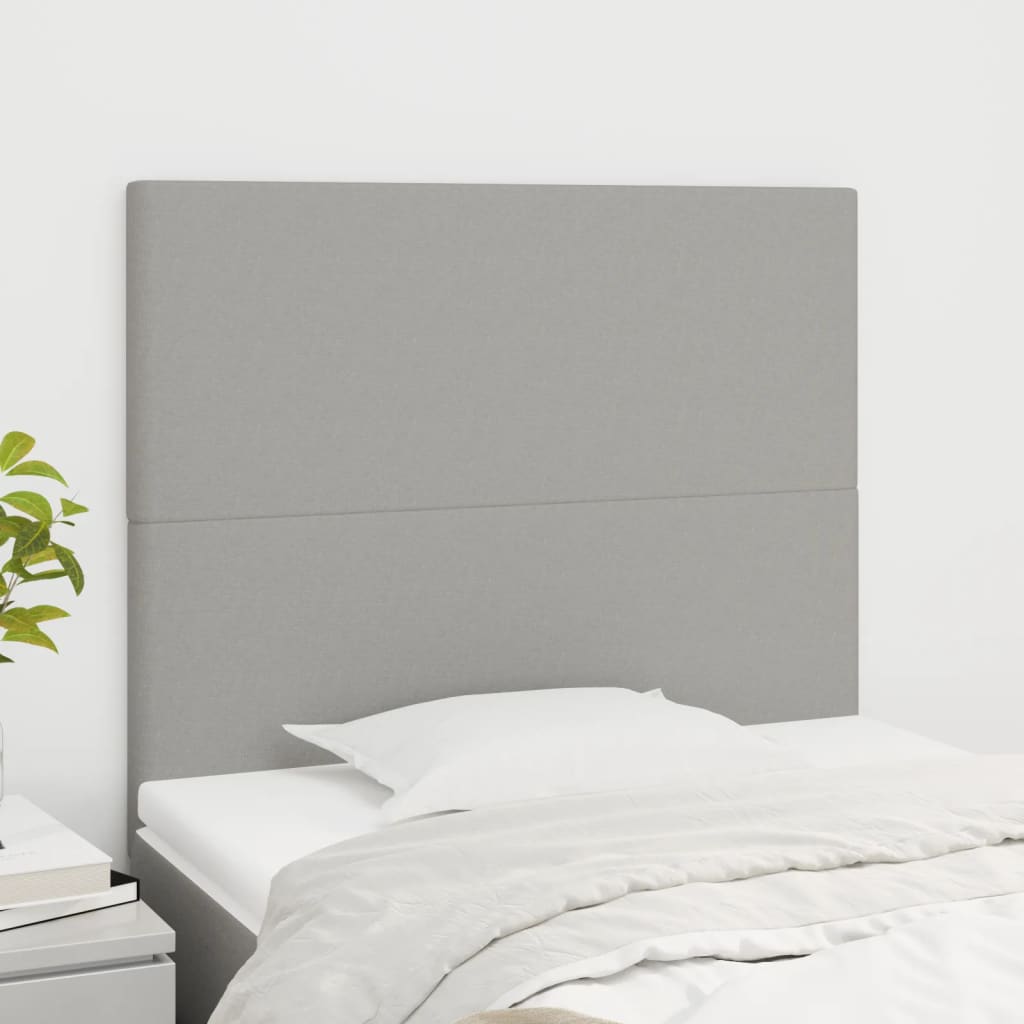 Cabeceira cinza claro 90x5x118/128 cm tecido