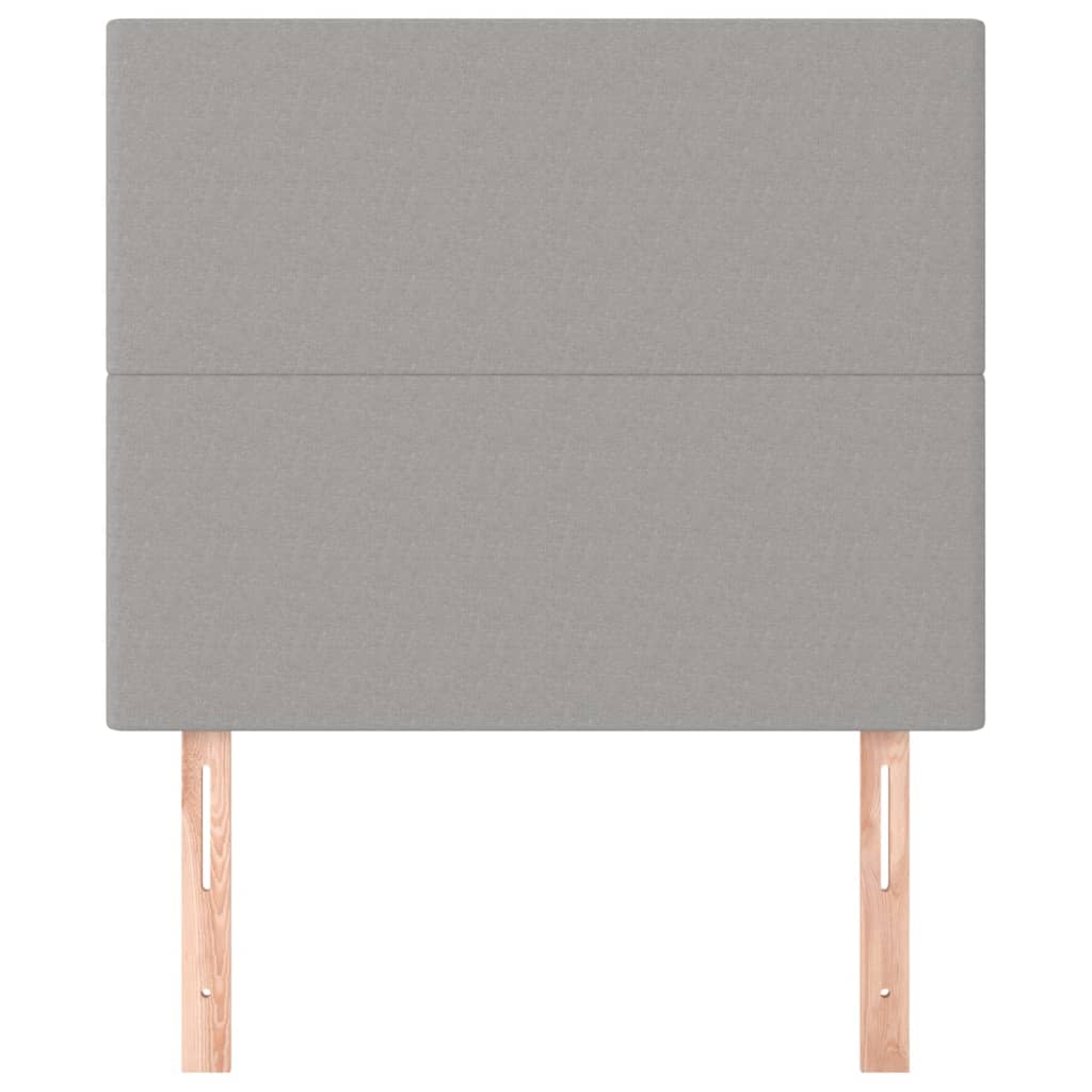 Cabeceira cinza claro 90x5x118/128 cm tecido