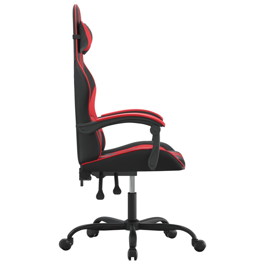 Cadeira de gaming couro artificial preto e vermelho