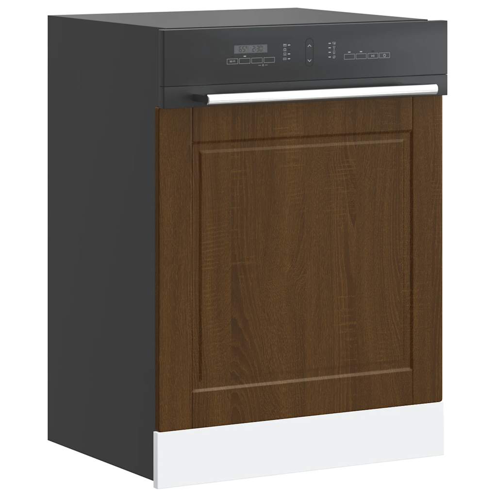 Painel máquina lavar louça porto carvalho castanho 60x1,5x57 cm