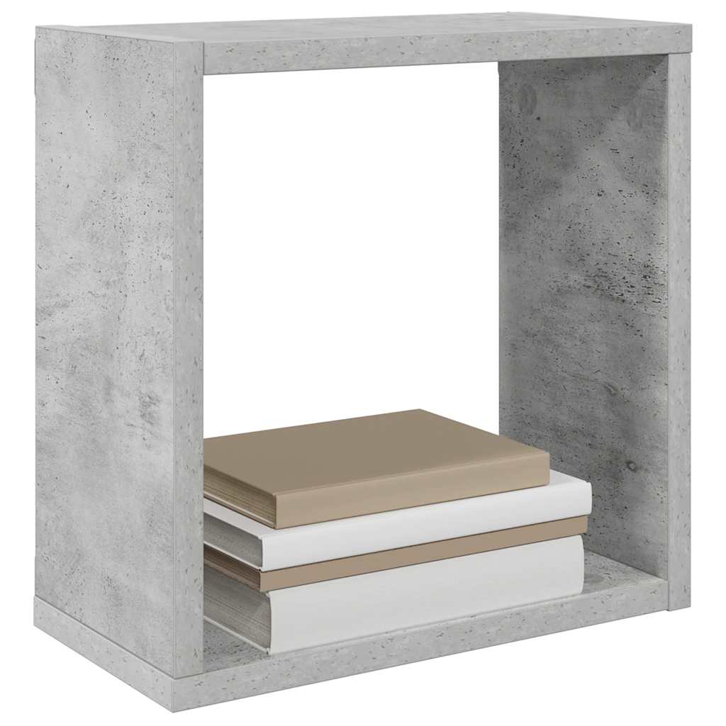 Prateleiras parede forma de cubo 6 pcs 30x15x30cm cinza cimento