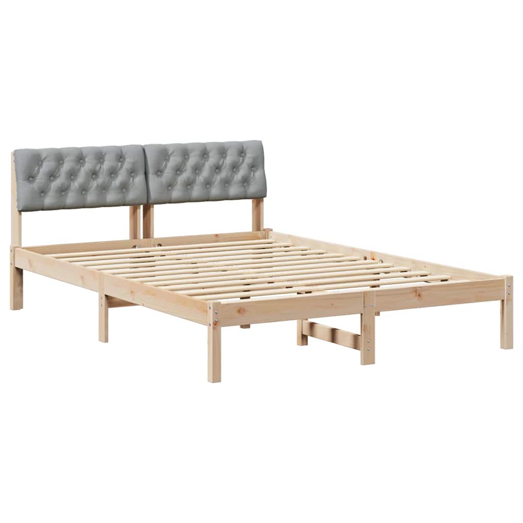 Estrutura da cama marrom e cinza claro 140 x 200 cm