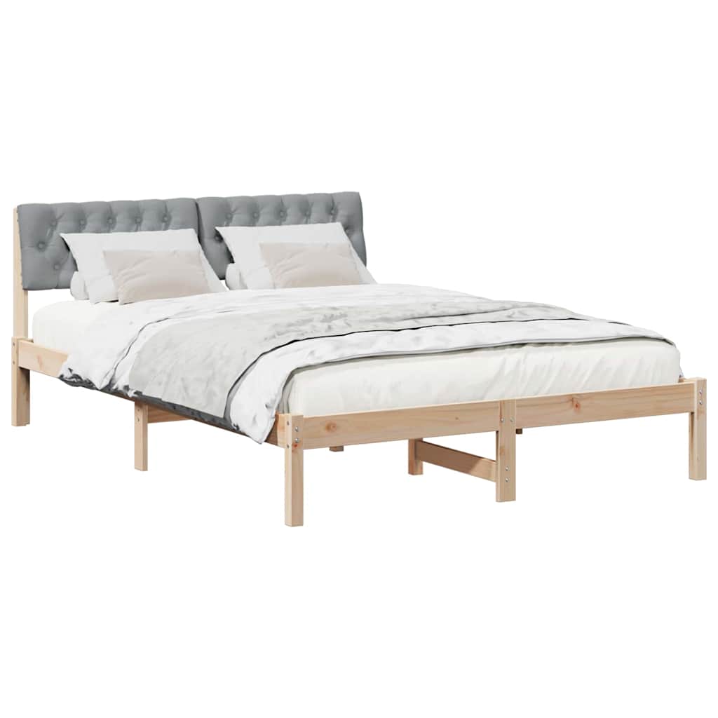 Estrutura da cama marrom e cinza claro 140 x 200 cm