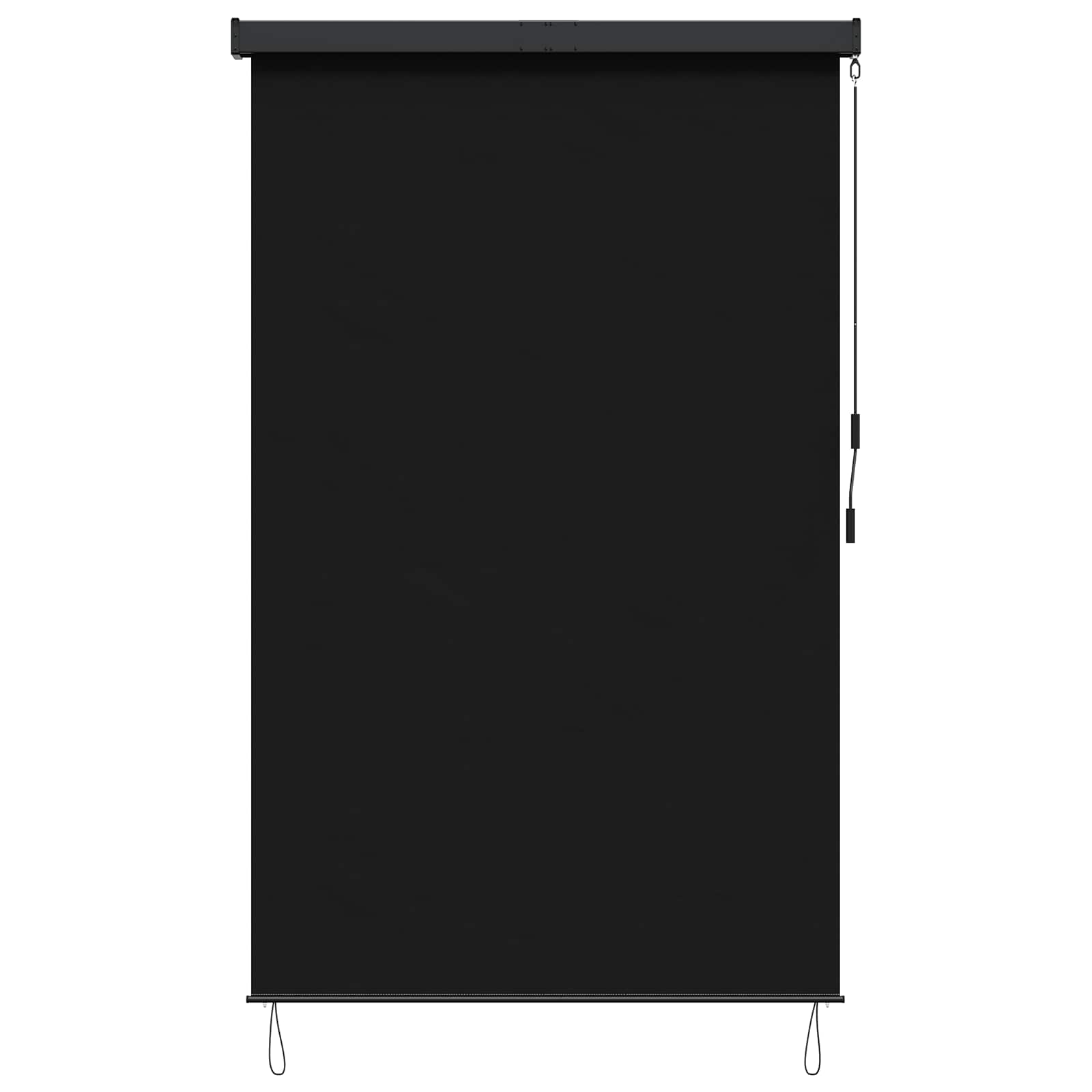 Estores de rolo preto 140 x 250 cm tecido e alumínio