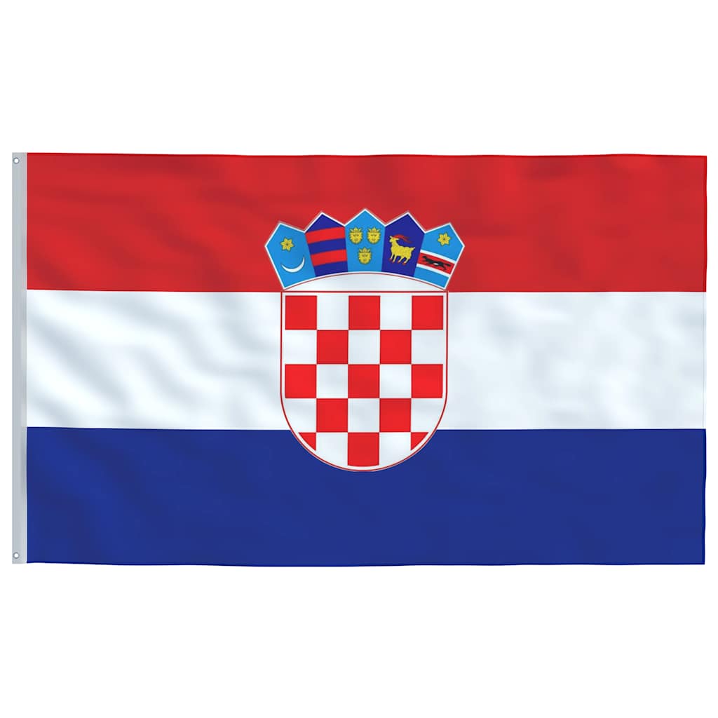 Bandeira da croácia e mastro 6,08 m alumínio