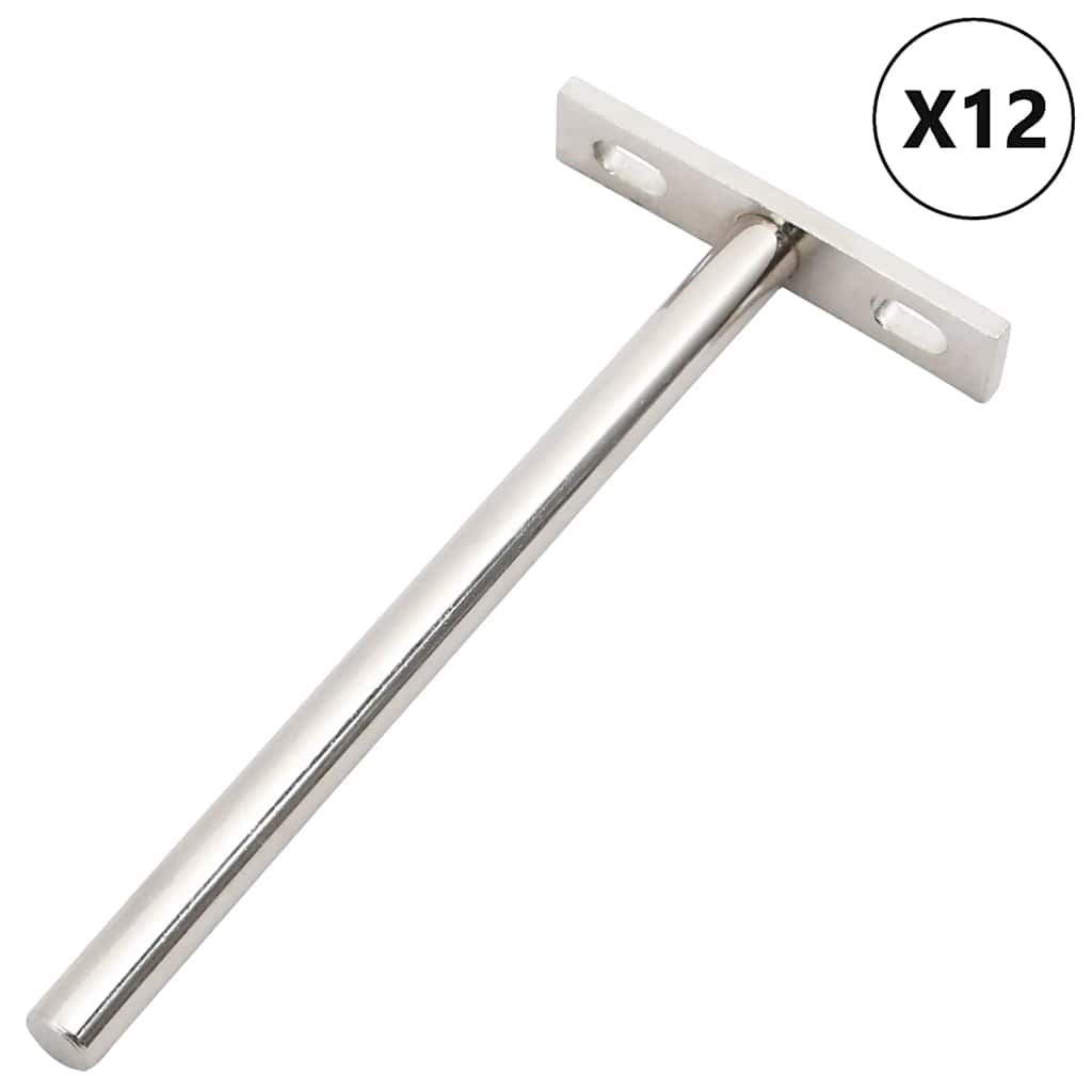 Suportes de prateleira flutuantes 12pcs invisível ø10x150 mm