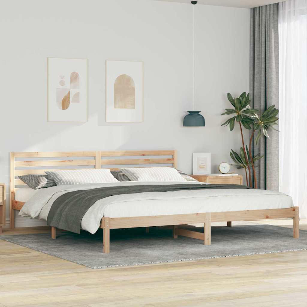 Estrutura da cama com cabeceira castanho 200 x 220 cm