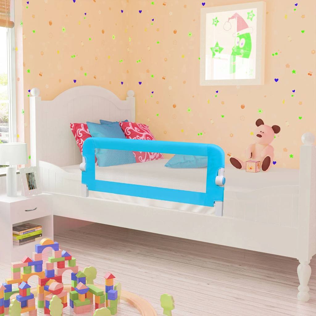 Toddler barra de segurança para cama 102 x 42 cm azul