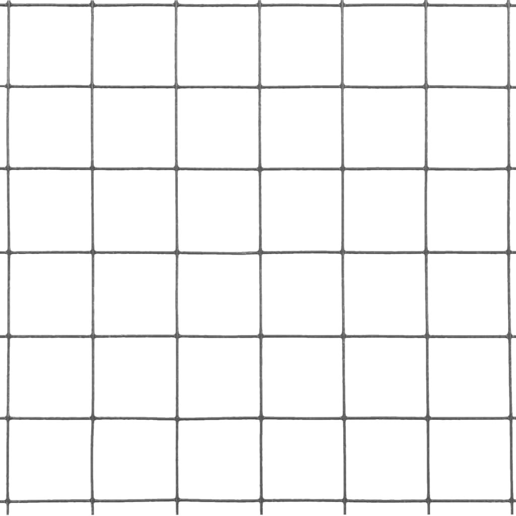 Cerca arame galinheiro 10x1,5m aço c/ revestimento PVC cinzento