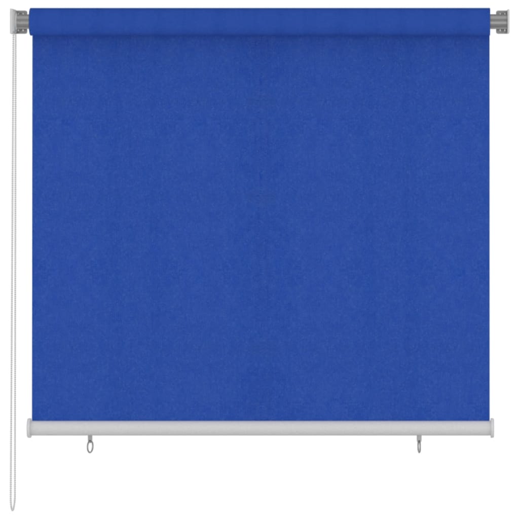 Estore de rolo para exterior 165 (l) x 140 (a) cm azul HDPE