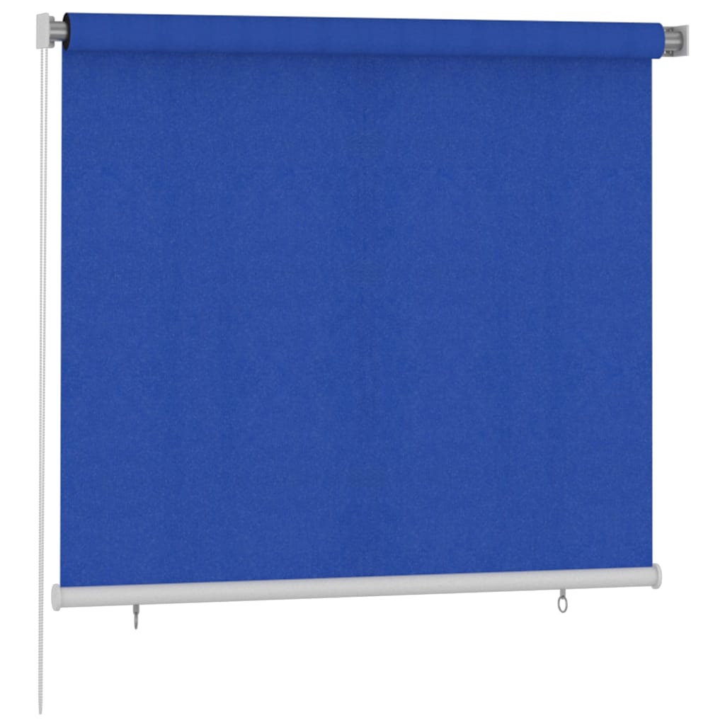 Estore de rolo para exterior 165 (l) x 140 (a) cm azul HDPE
