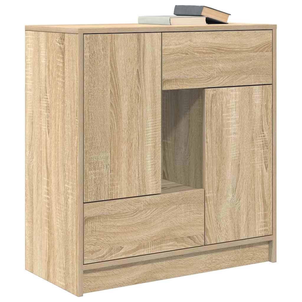 Aparador com gavetas e portas 70,5x34x74,5 cm carvalho sonoma