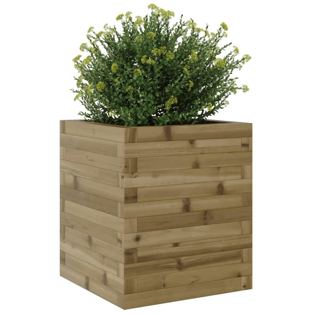 Vaso/floreira de jardim 40x40x46 cm madeira de pinho impregnada