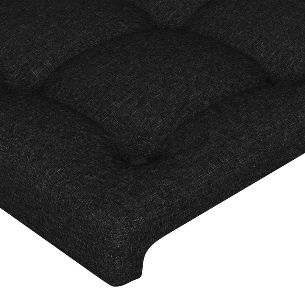 Cabeceiras preto 144x5x78/88 cm tecido