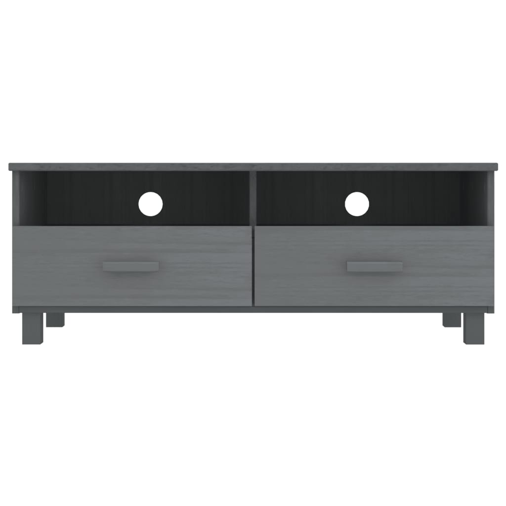 Móvel de TV hamar 106x40x40 cm pinho maciço cinza-escuro