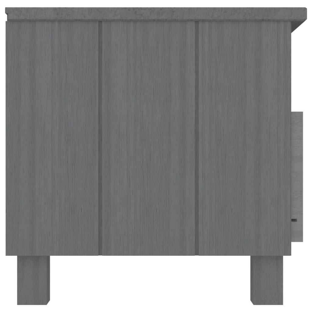 Móvel de TV hamar 106x40x40 cm pinho maciço cinza-escuro