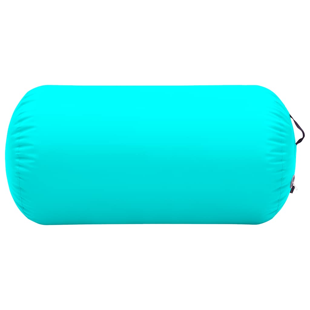 Rolo de ginástica/yoga insuflável com bomba 120x90 cm PVC verde