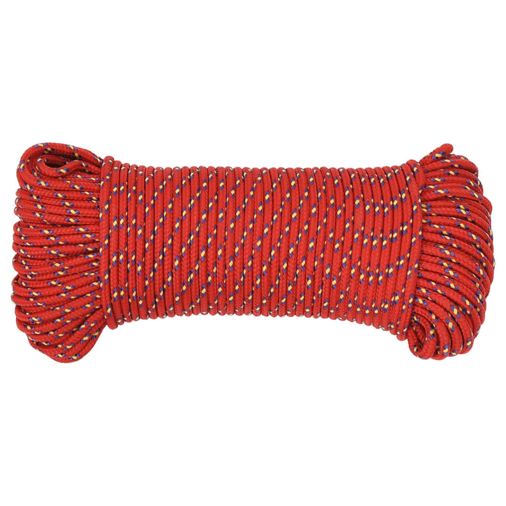 Corda de barco 5 mm 100 m polipropileno vermelho