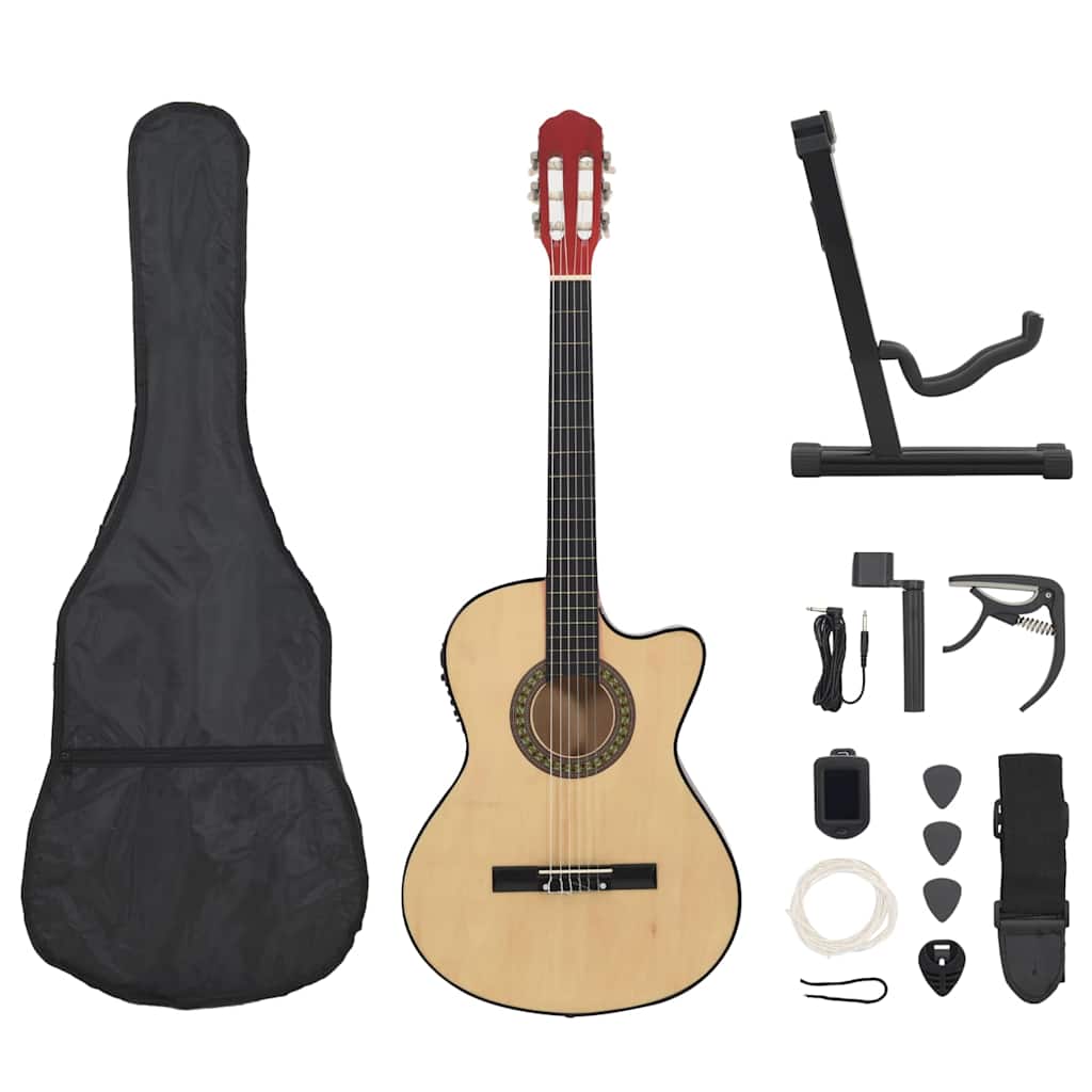 12 Pcs conjunto de guitarra com equalizador e 6 cordas