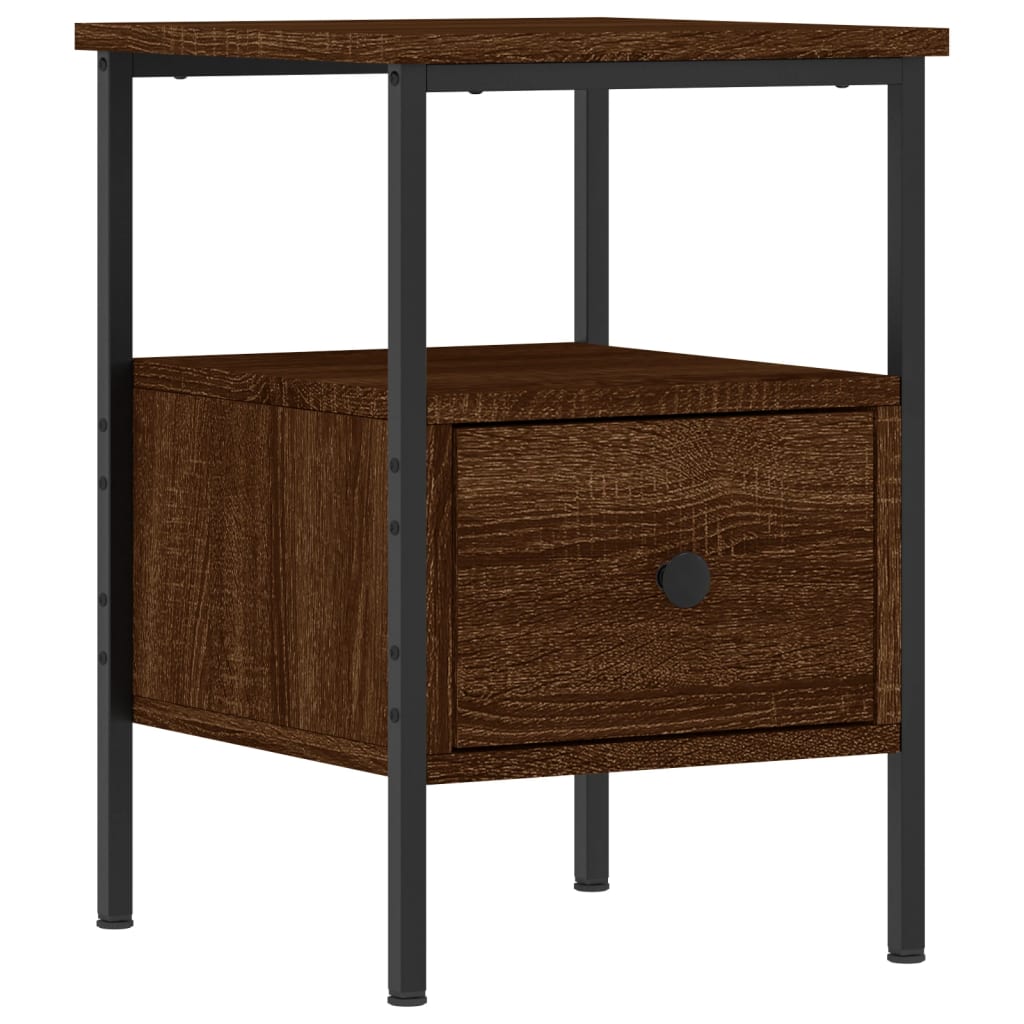 Mesa cabeceira 34x36x50 cm derivados madeira carvalho castanho