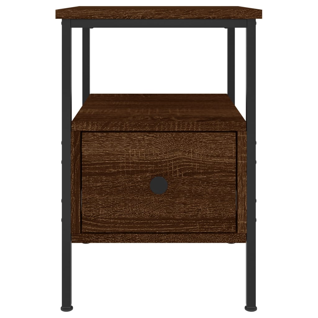 Mesa cabeceira 34x36x50 cm derivados madeira carvalho castanho
