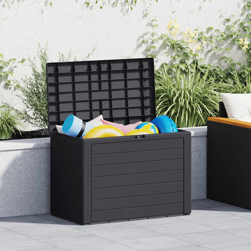 Caixa de arrumação de jardim 78x44x55 cm antracite