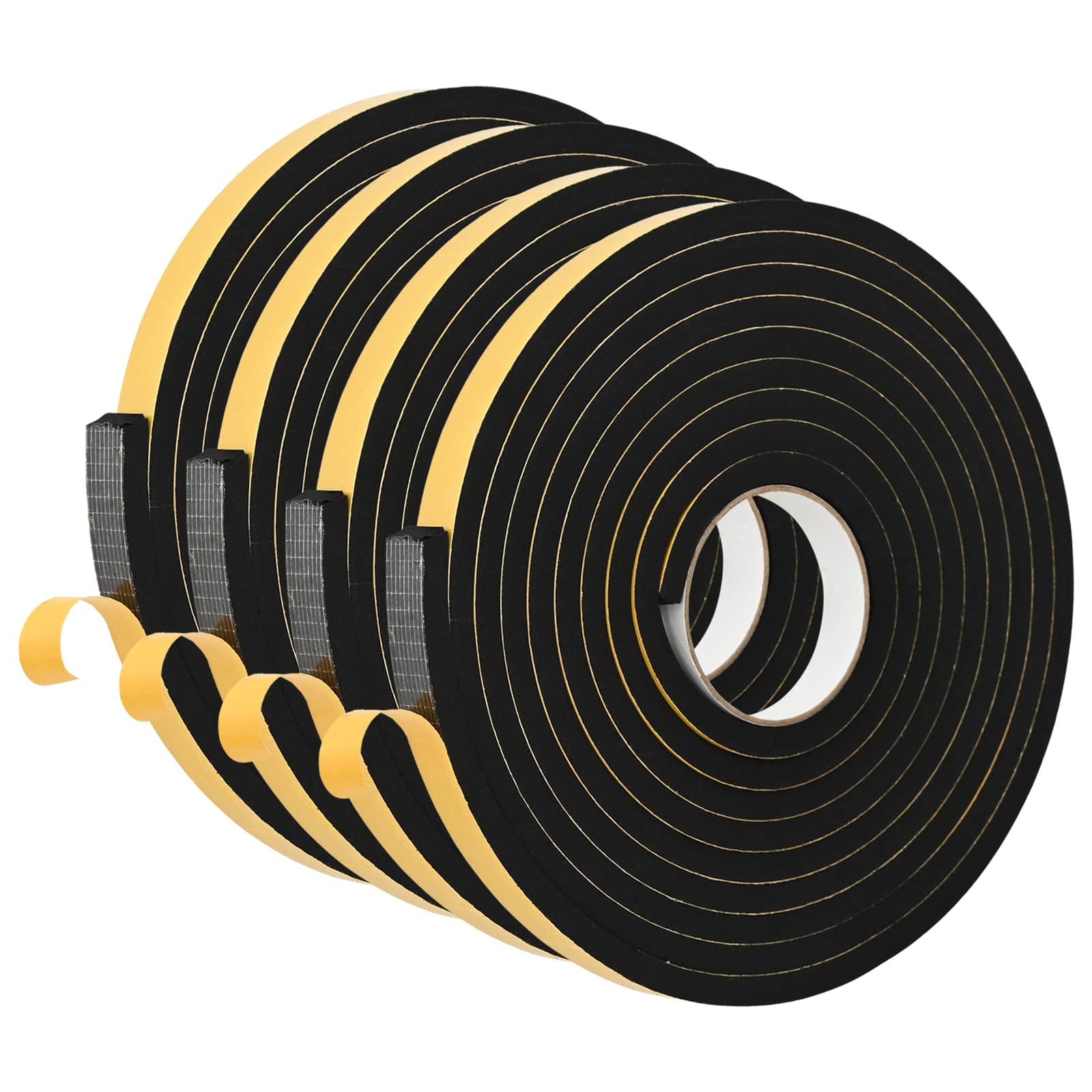 Fita de espuma autoadesiva 4 unid. preto 20mm x 5m espuma cr