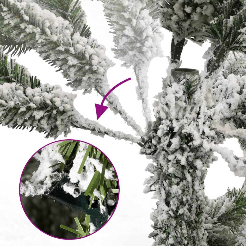 Árvore de natal artificial articulada c/ flocos de neve 300 cm