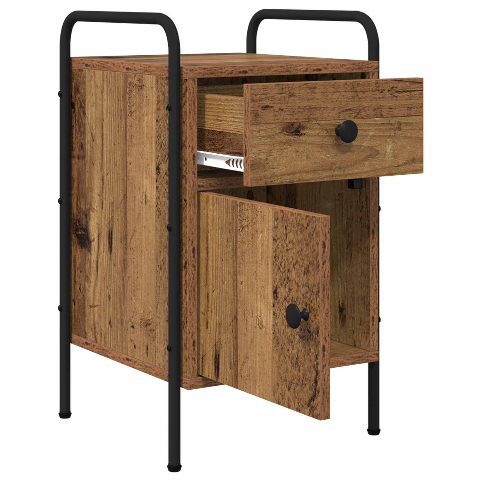 Armário de cabeceira 2 unid. madeira antiga 35 x 36,5 x 61 cm