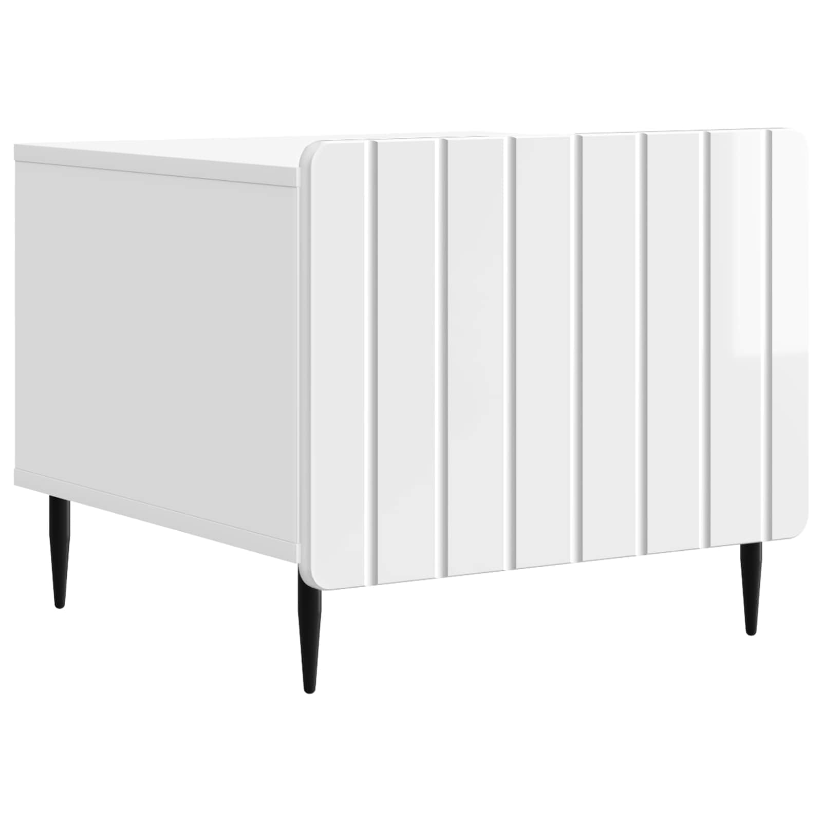 Mesa de centro com gaveta branco brilhante 49 x 50 x 42 cm