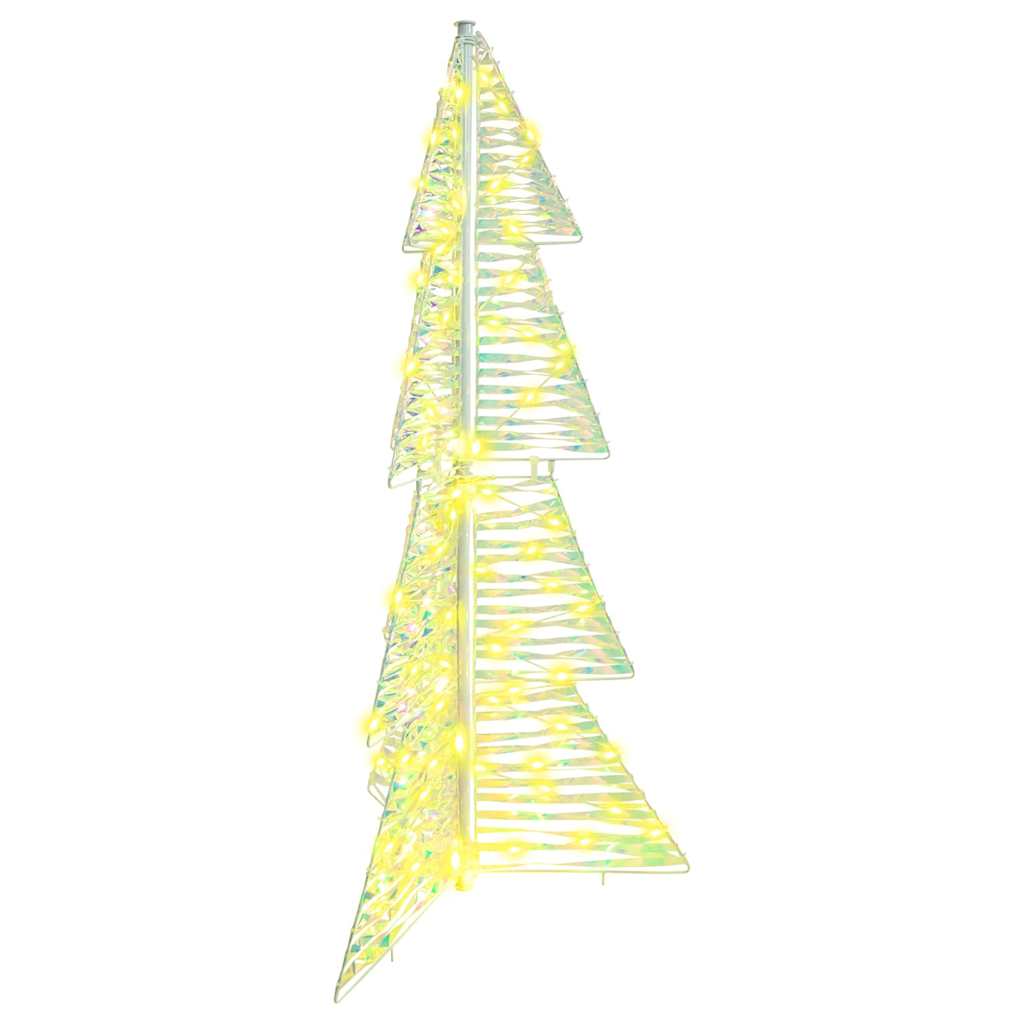 Árvore de natal com 100 leds branco quente 120 cm PET