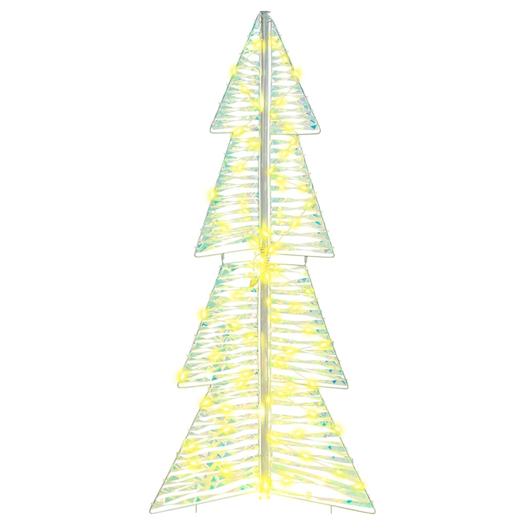 Árvore de natal com 100 leds branco quente 120 cm PET