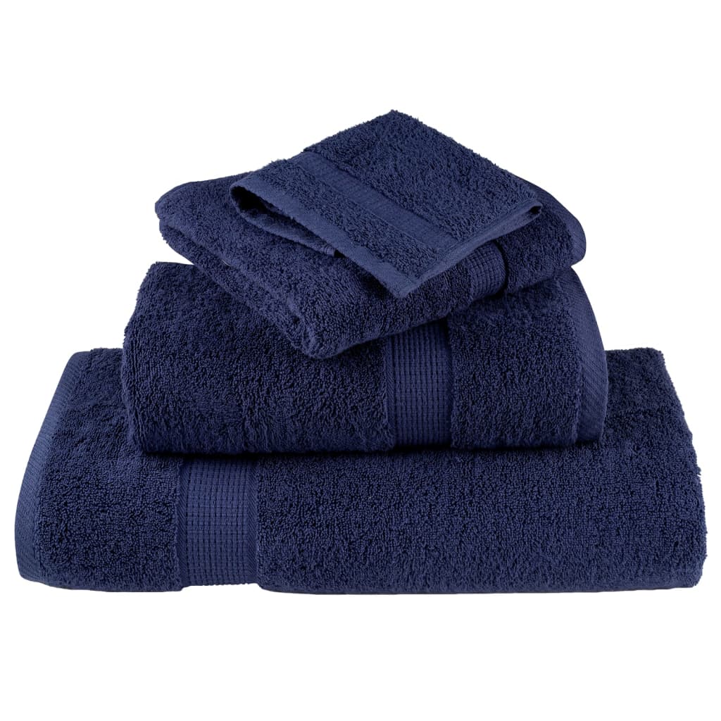 Toalhas banho premium solund 2pcs 70x140cm 600gsm azul-marinho