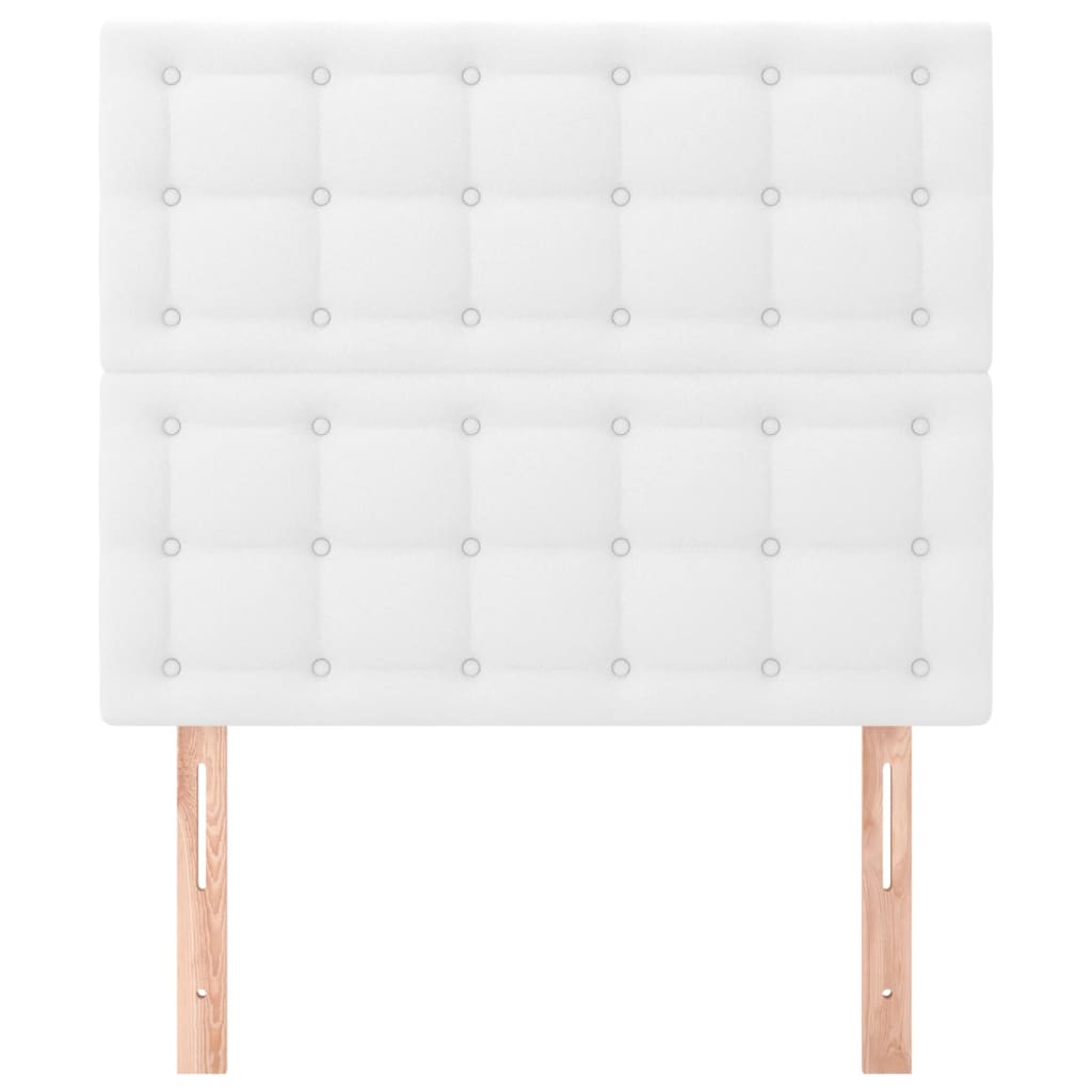Cabeceira branca 80x5x118/128 cm couro sintético