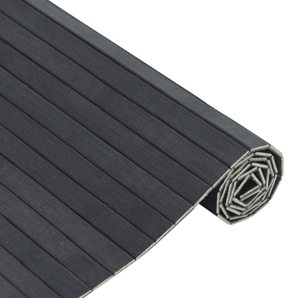 Tapete retangular 70x400 cm bambu cinzento