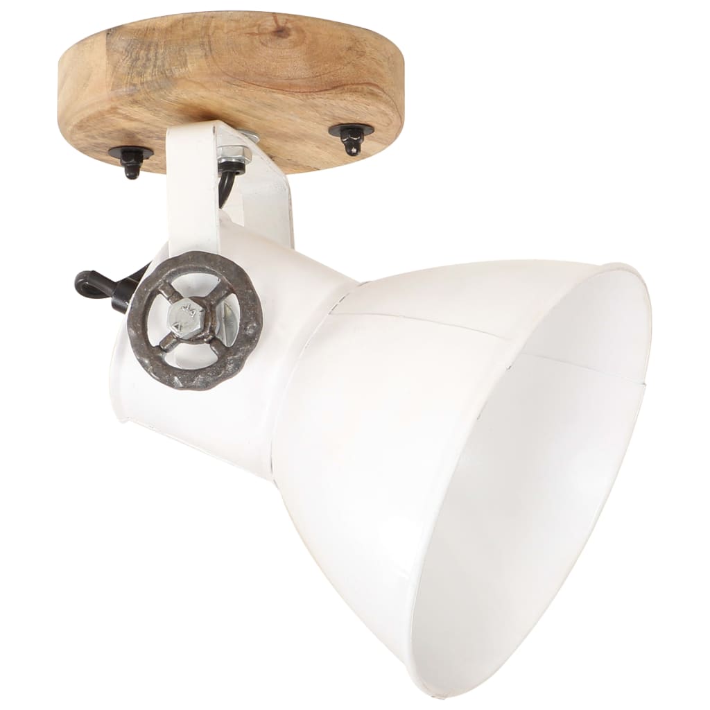 2 Pcs candeeiros parede/teto industriais 20x25 cm e27 branco