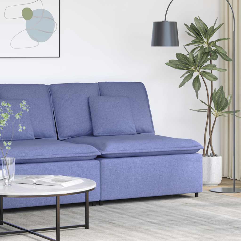 Módulo central para sofá modular com almofadas, azul jeans, 100 cm