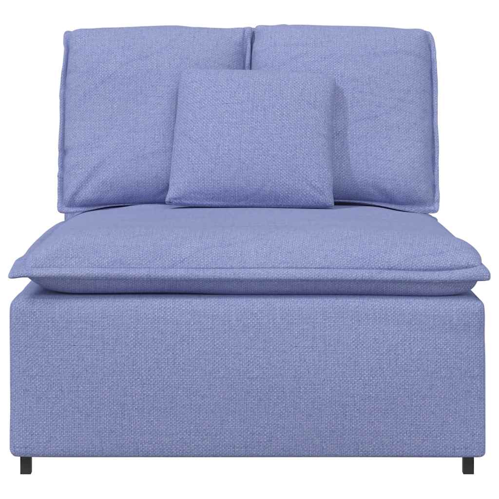 Módulo central para sofá modular com almofadas, azul jeans, 100 cm