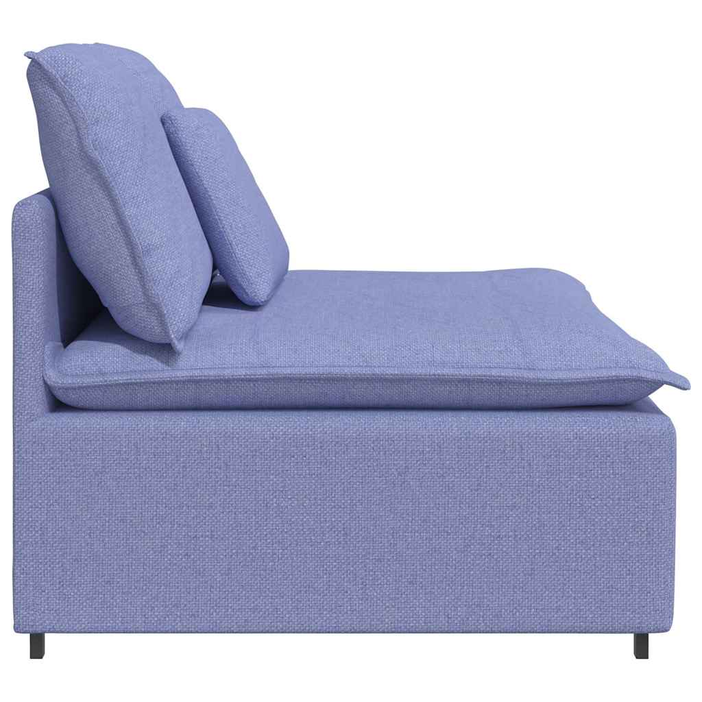 Módulo central para sofá modular com almofadas, azul jeans, 100 cm