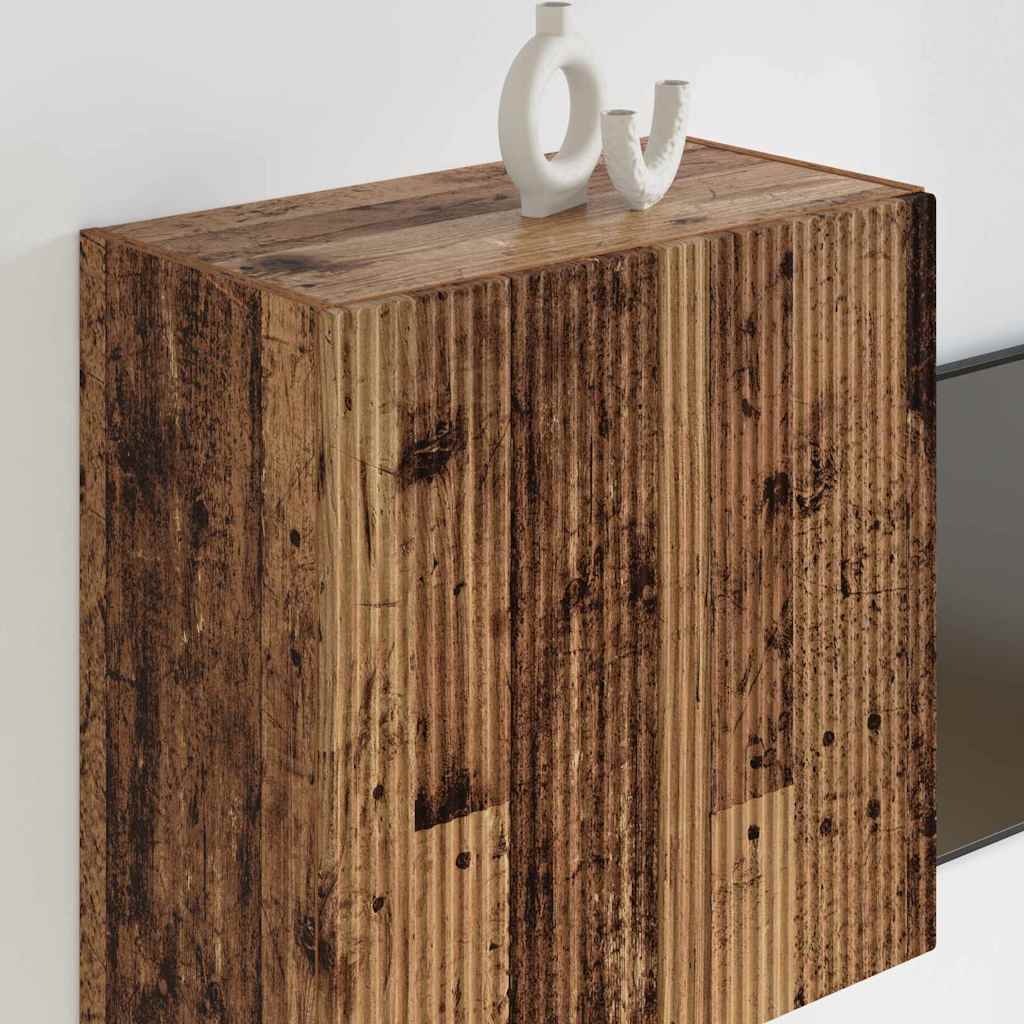 Armário de TV de parede 59,5 x 31 x 60 cm madeira antiga