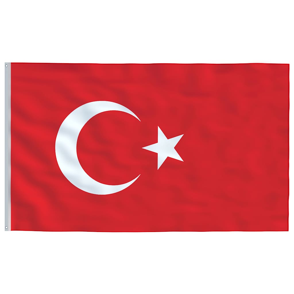 Bandeira da turquia e mastro 5,5 m alumínio