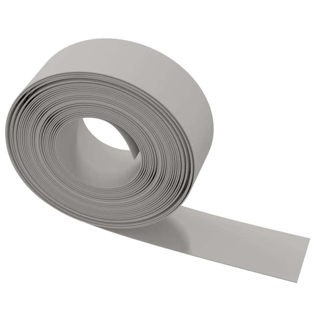 Bordas de jardim 2 pcs 10 m 20 cm polietileno cinzento
