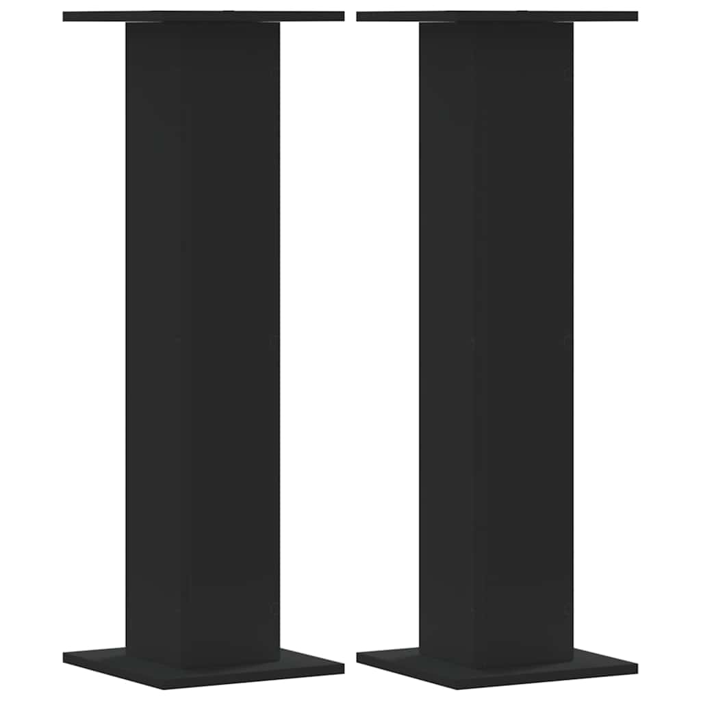 Suportes p/ plantas 2 pcs 30x30x95 cm derivados madeira preto