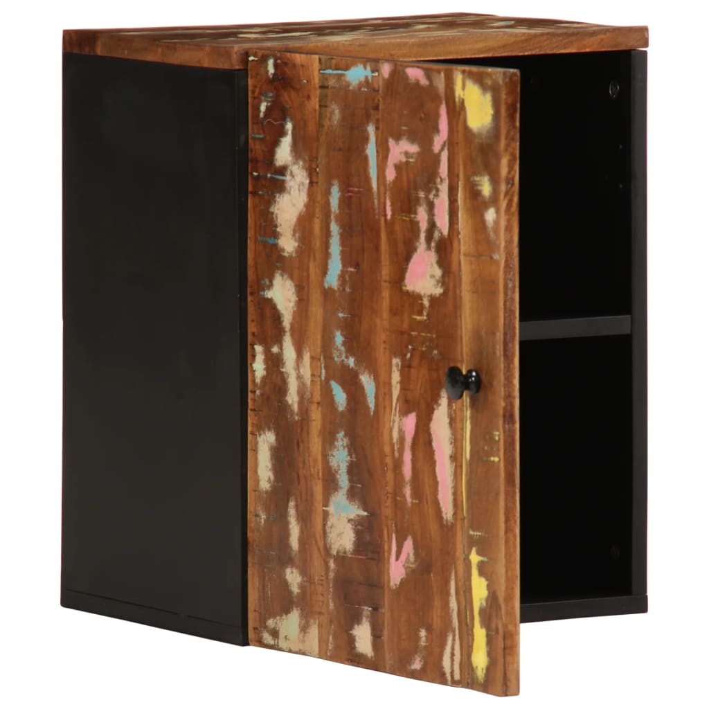 Armário parede p/ casa banho 38x33x48 madeira recuperada maciça