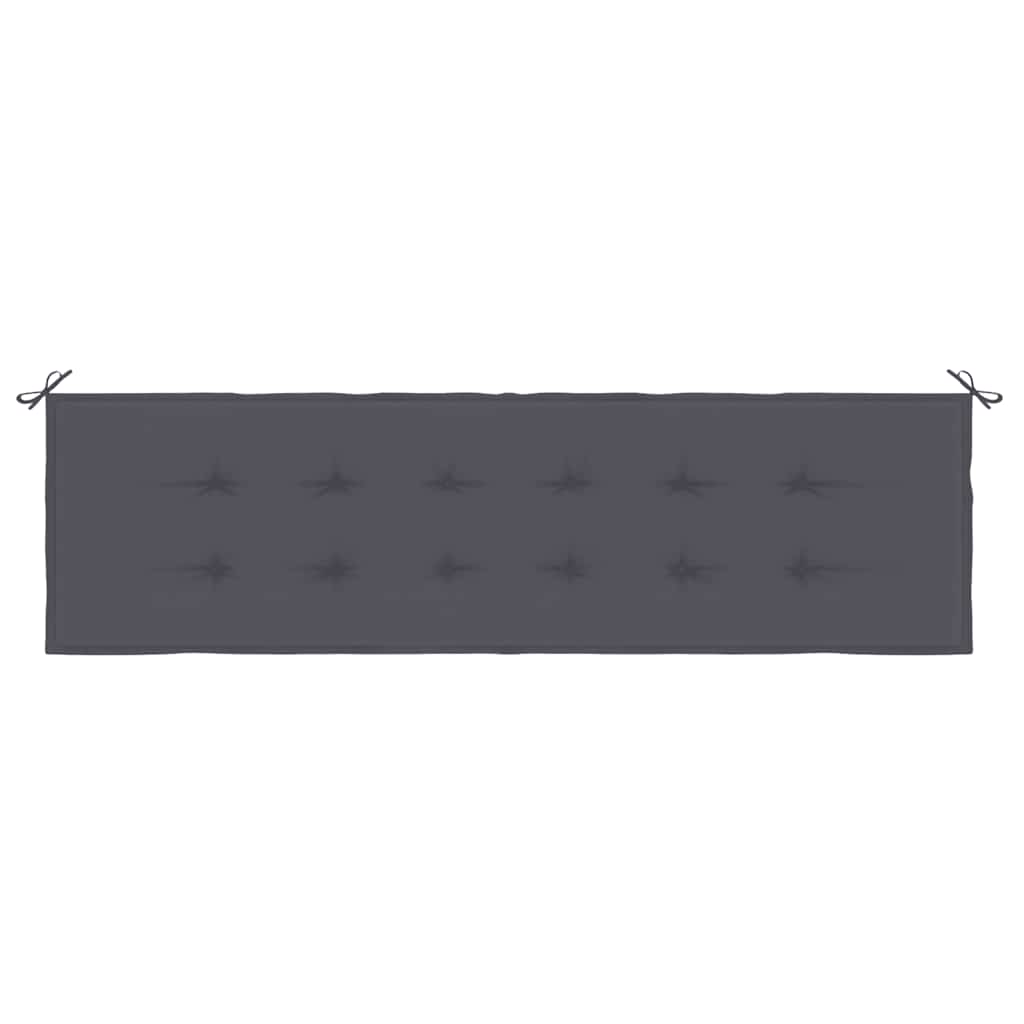 Almofadão p/ banco jardim 180x50x3 cm tecido oxford antracite